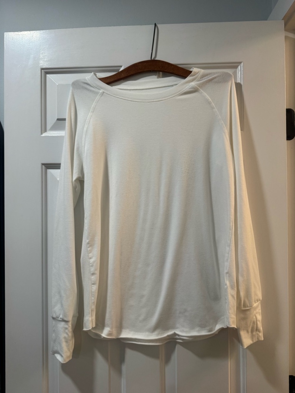 Long Sleeve Crewneck Tee - White